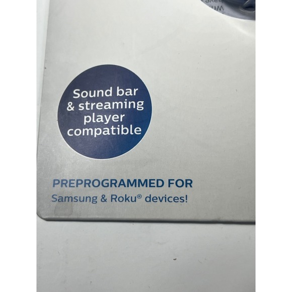 Philips Universal Remote Control 3 Device Audio Video Preprogrammed Samsung Roku - Picture 4 of 4